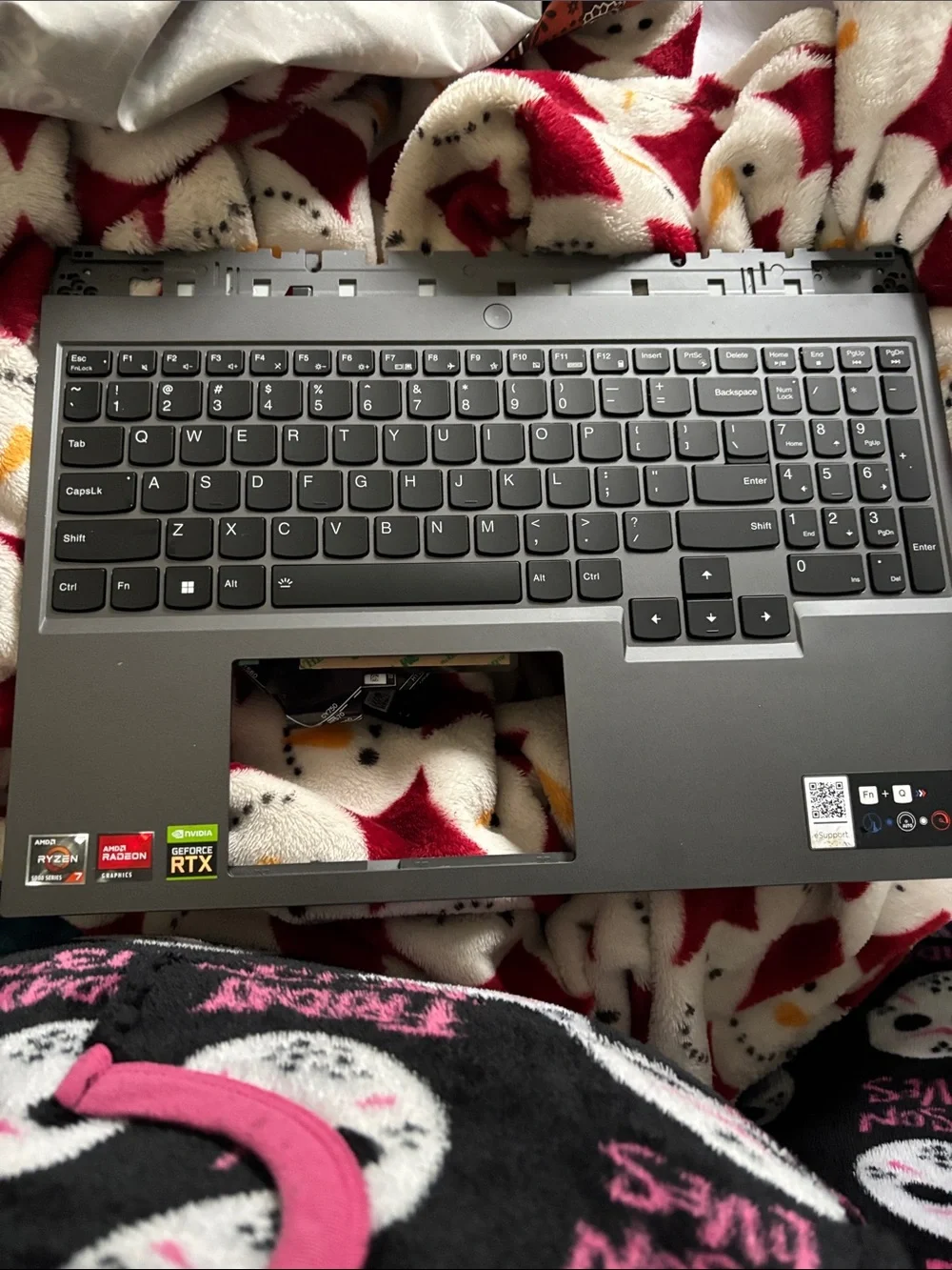 Laptop Palmrest and Keyboard Assembly - Black